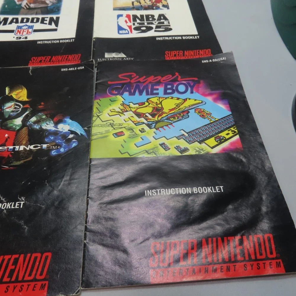 Lot Of 6 Super Nintendo SNES Instructions‎ Manual Booklets